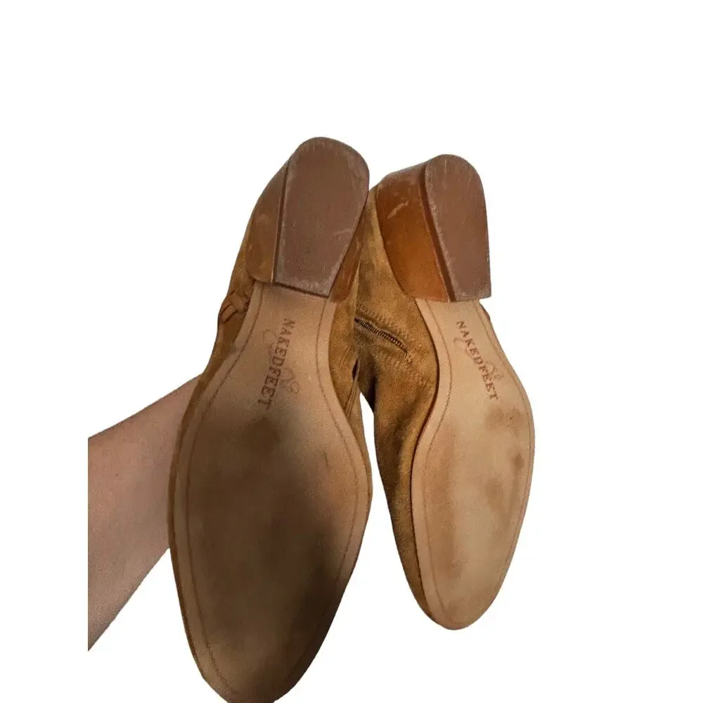 Naked Feet Brown Muskat‎ Peony Suede Ankle Boot - Women sz 9M